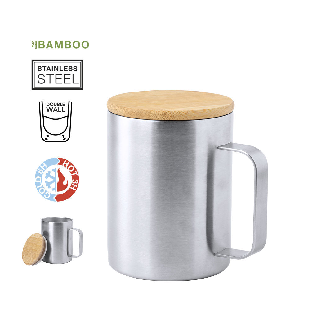 Mug thermique acier inoxydable 350 ml RICALY avec marquage logo
