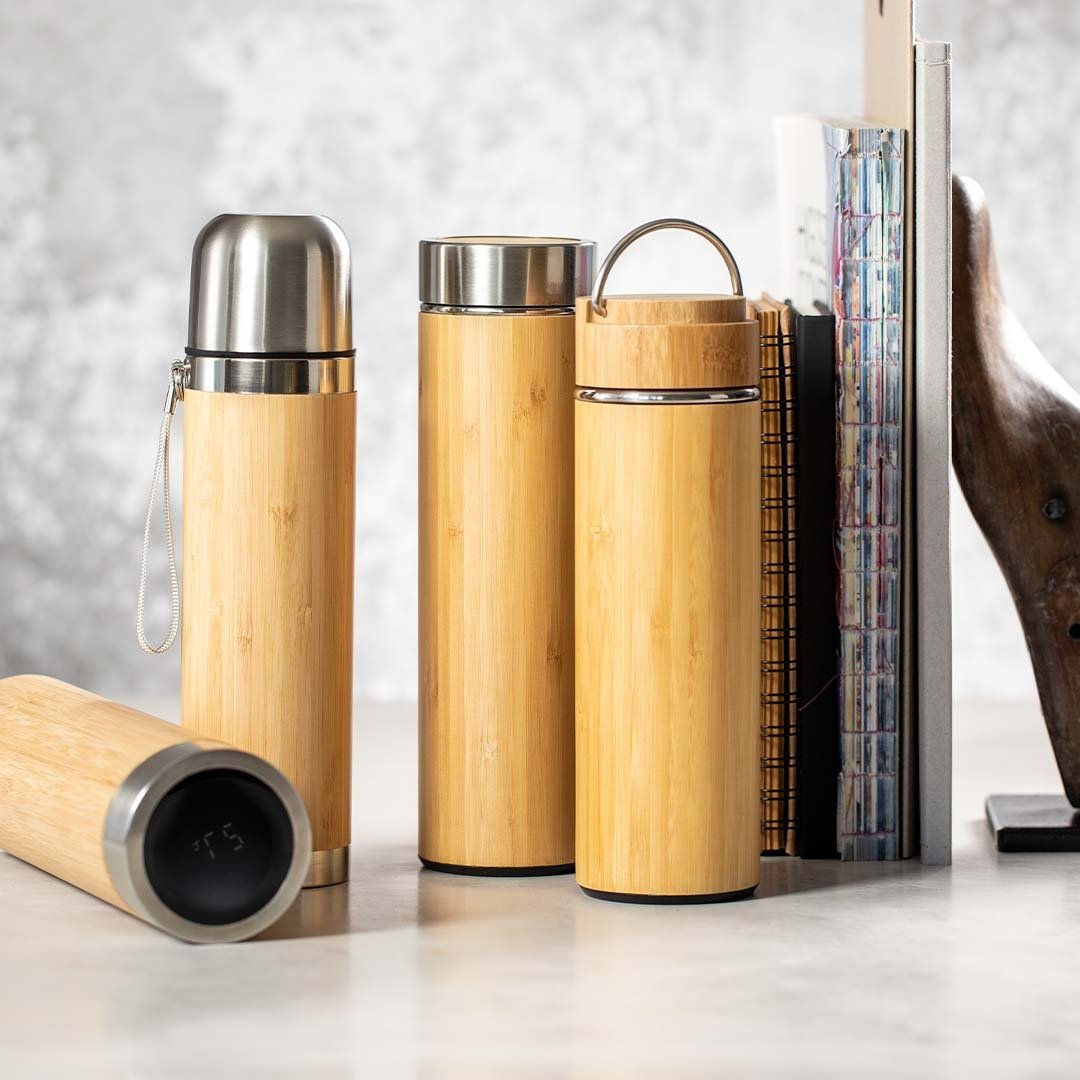 Thermos en bambou et acier inoxydable de 500 ml 