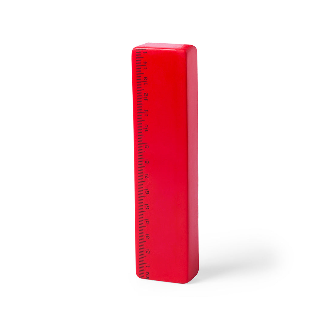 Règle antistress rouge à la verticale