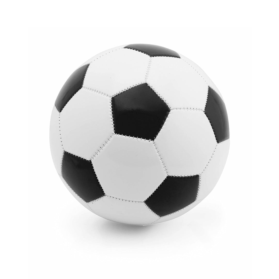 Ballon de football rétro bicolore en similicuir souple, taille FIFA 5, avec panneaux hexagonaux blancs personnalisable logo entreprise