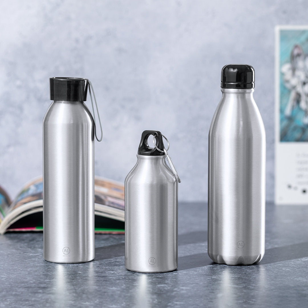 Gourde 650 ml aluminium recyclé YALIZ avec marquage logo