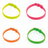 4 bracelets de différentes couleurs en pvc ajustable avec boucle en métal