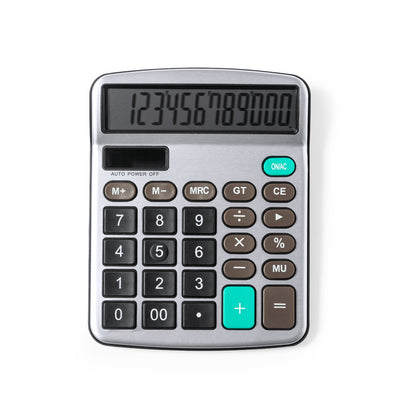 Calculatrice 12 chiffres aluminium robuste TUERIS personnalisable logo