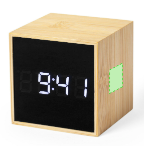Horloge multifonction affichage numérique en bambou MELBRAN