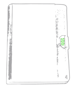 Porte documents, bloc de 20 feuilles en similicuir et polyester BRETUX