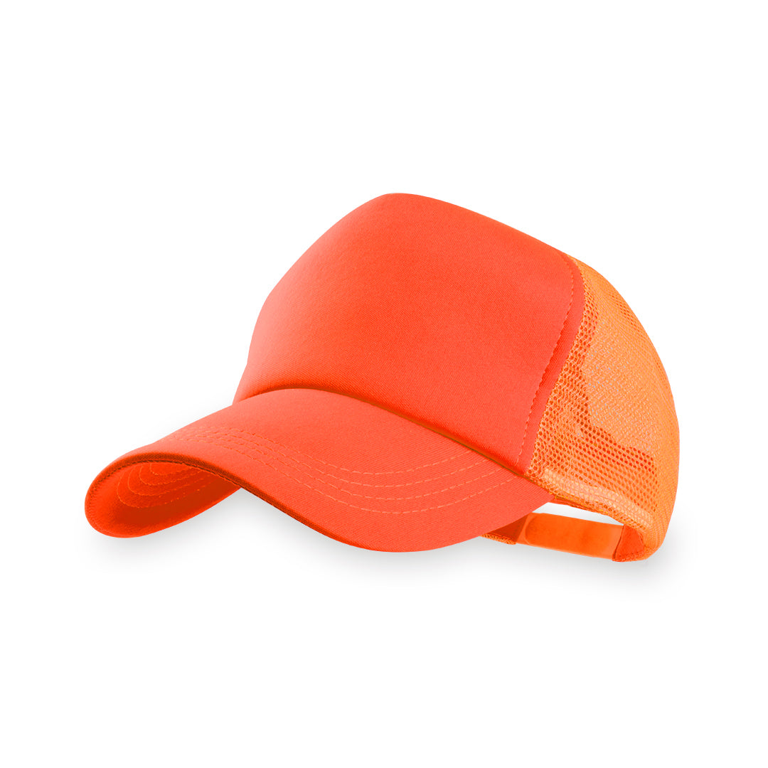 Casquette 5 panneaux, polyester, fermeture plastique