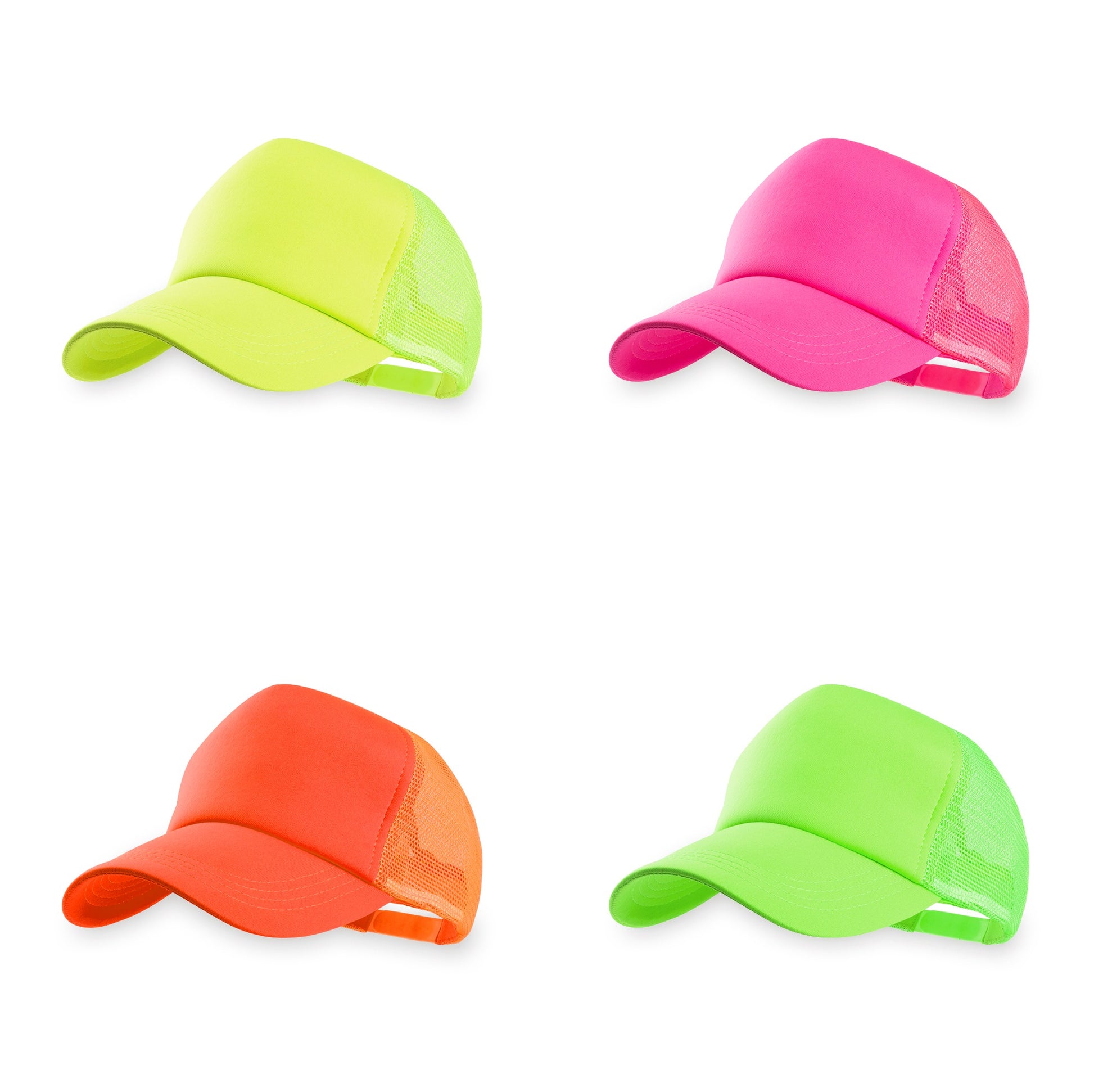 Casquette en polyester à 5 panneaux, avec fermeture en plastique