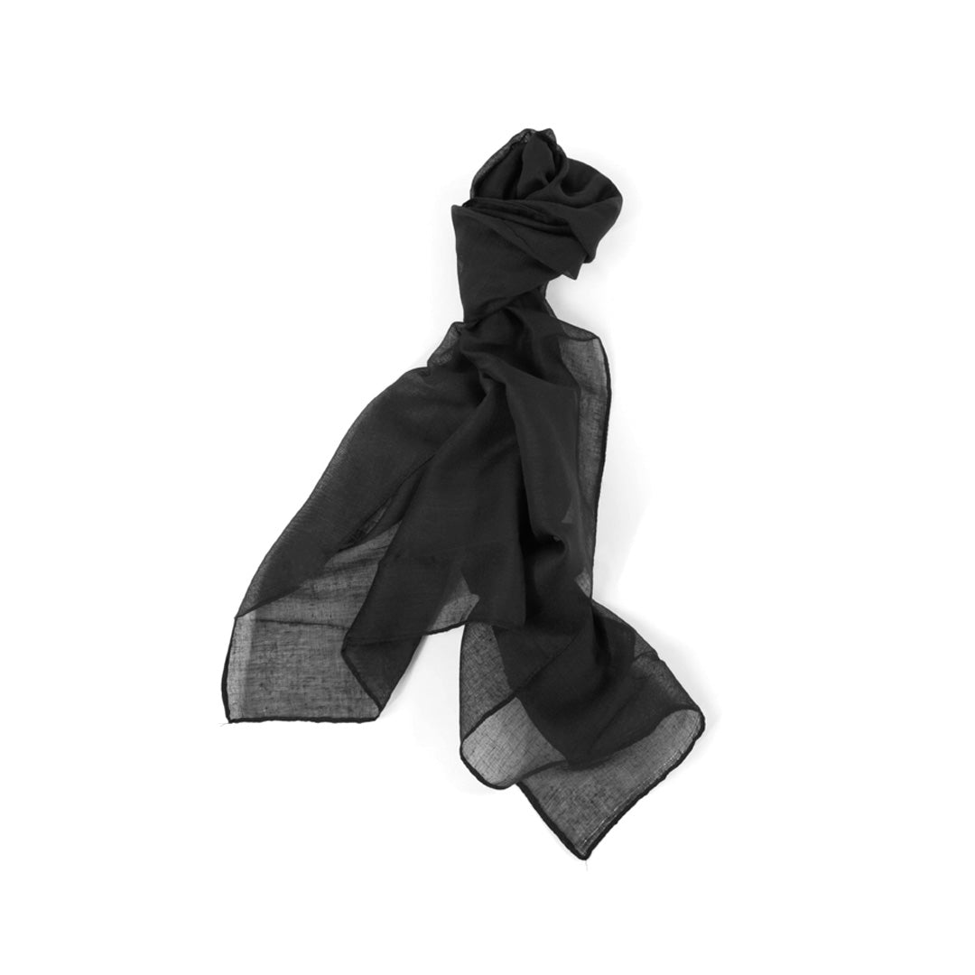 foulard noir doux en mélange de viscose et polyester