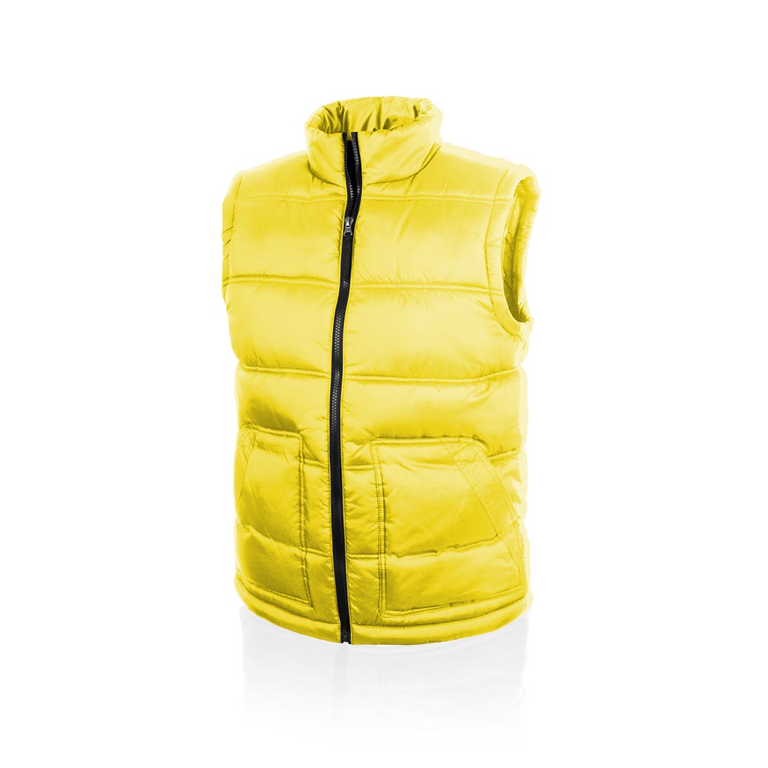 Gilet jaune sans manche avec fermeture à glissière 