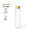 Gourde 500 ml corps en verre sans BPA KAORY personnalisable