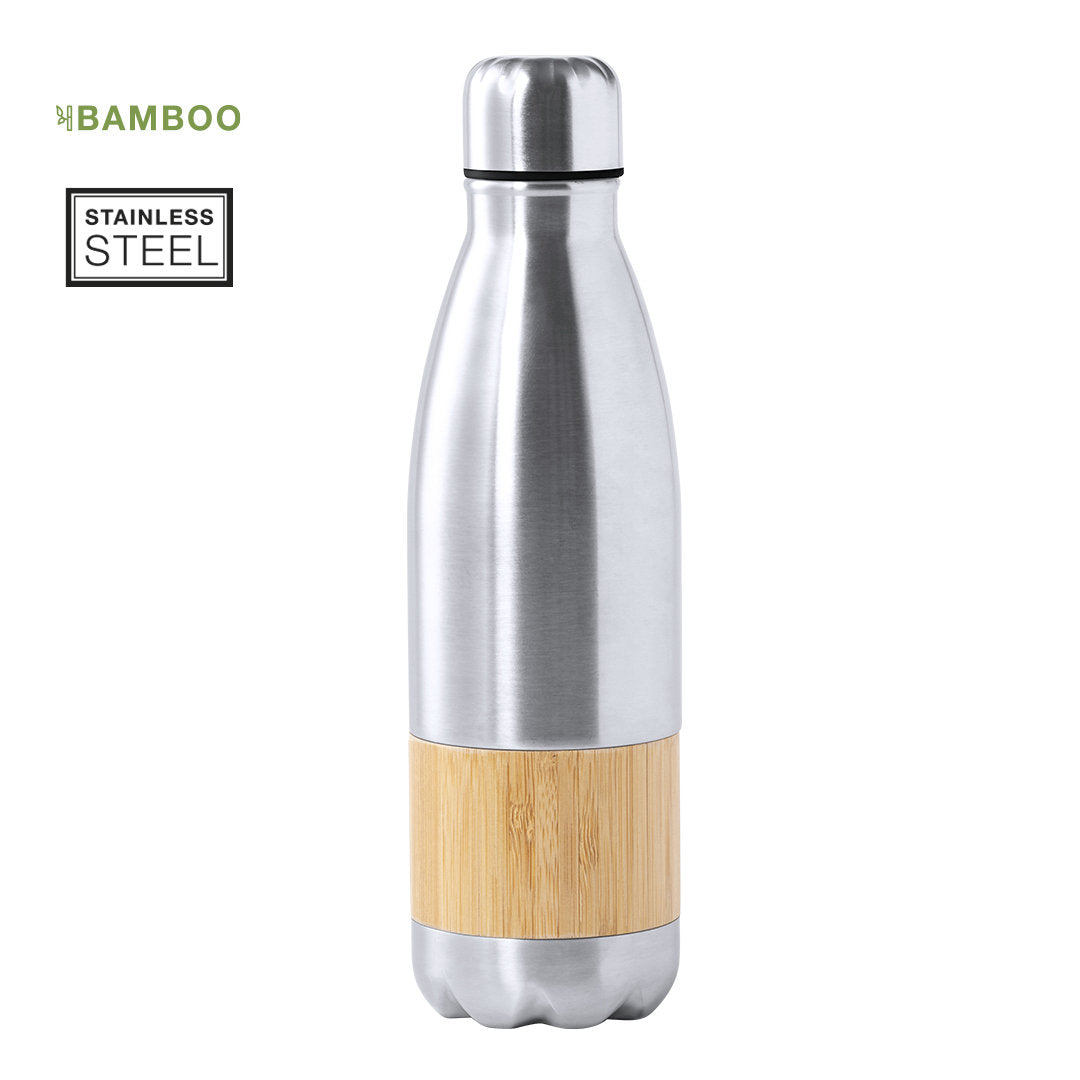 Gourde 750ml inoxydable finition mate bambou GUIVER