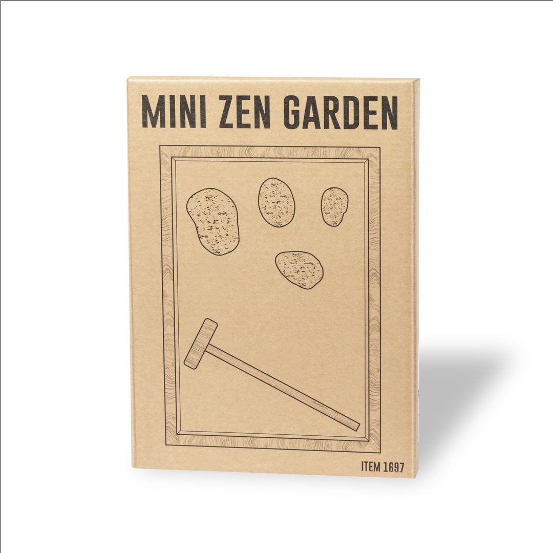 Mini jardin zen avec emballage en carton kraft pour la détente et la paix intérieure