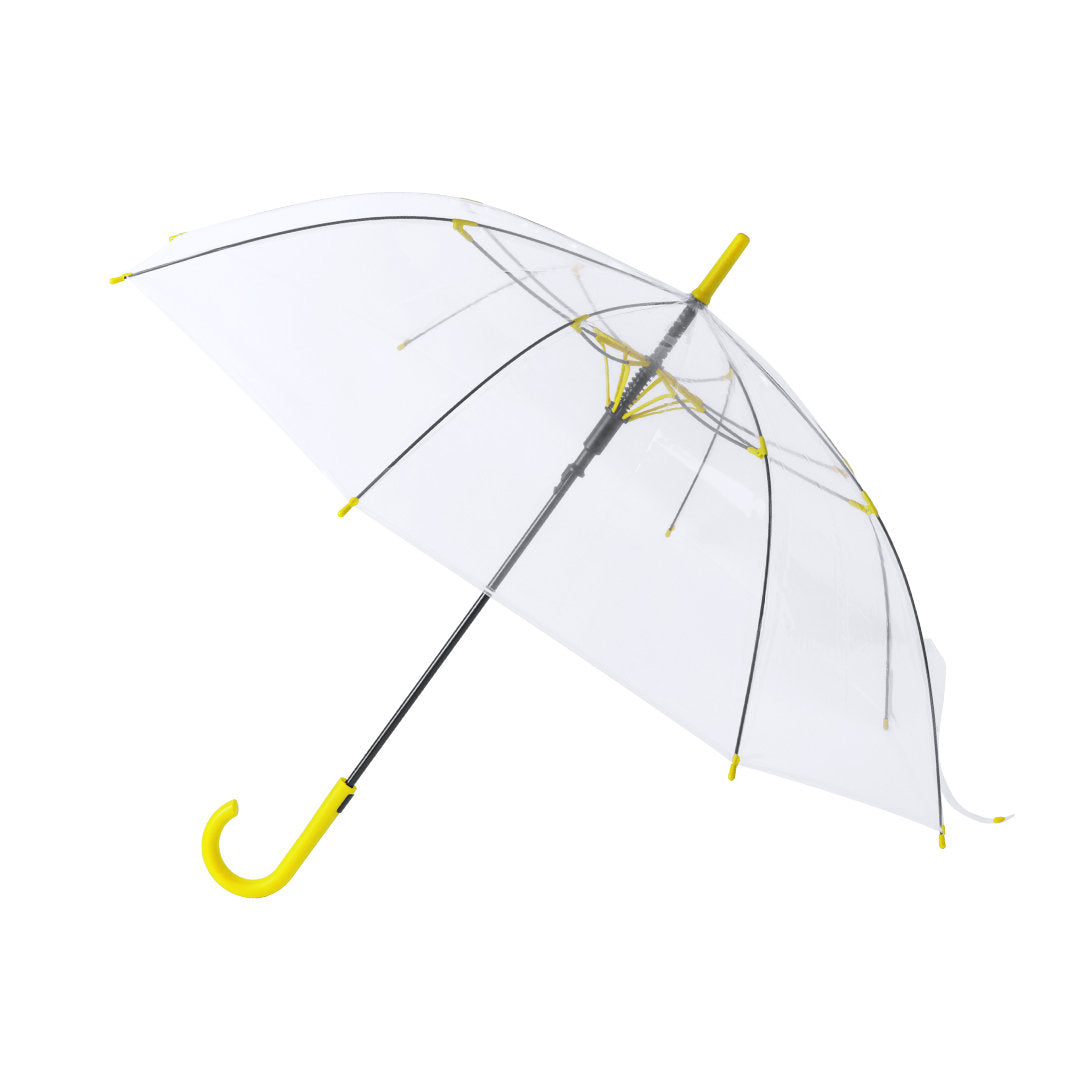 Parapluie 100 cm de diamètre, résistant au vent, détails colorés.