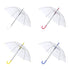 Parapluie à 8 panneaux en POE transparent, ouverture automatique.