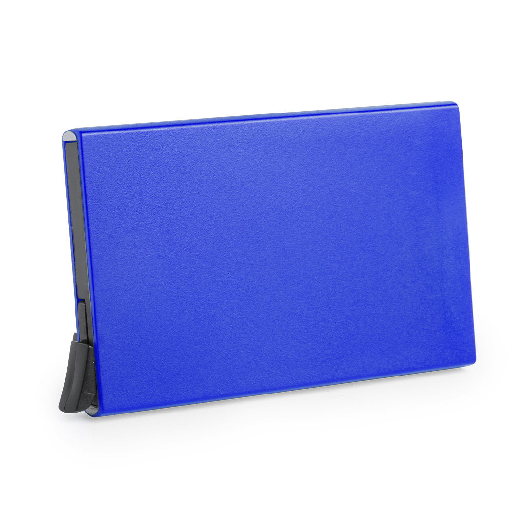 Porte cartes avec protection RFID de couleur bleue