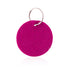 Porte clés rond en feutrine rose personnalisable