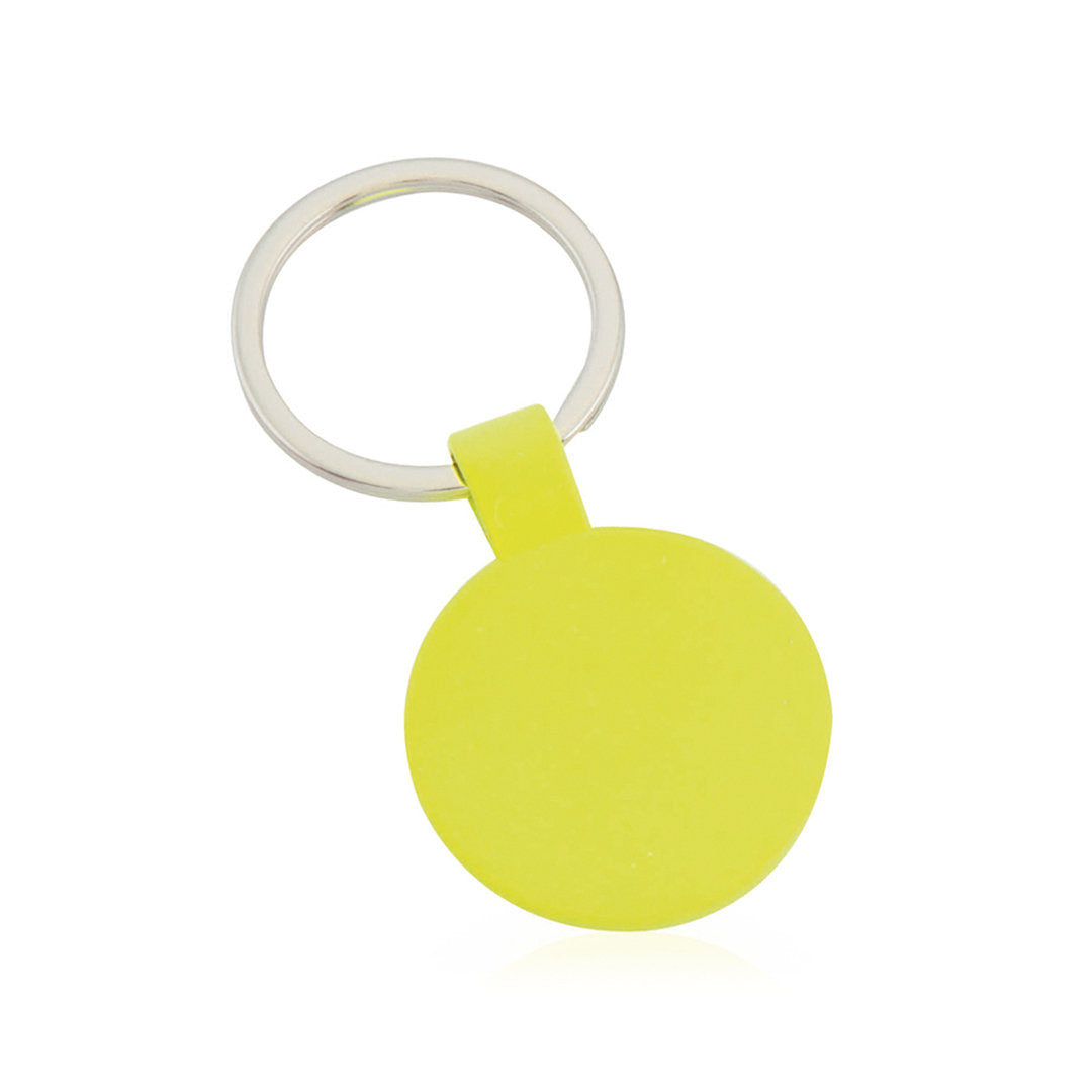 Porte clé jaune personnalisable à l'image de votre marque