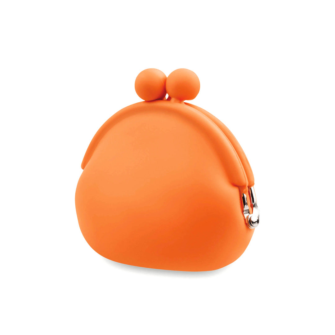 Porte monnaie de forme amusante avec corps souple en silicone de couleur orange