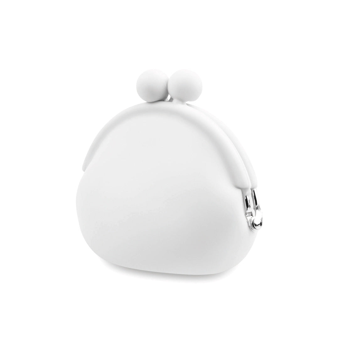 Porte monnaie de forme amusante avec corps souple en silicone de couleur blanche
