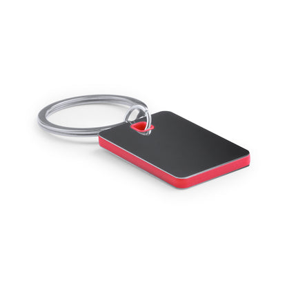 Porte-clés bicolore en acier inoxydable idéal pour le marquage laser. Personnalisable.