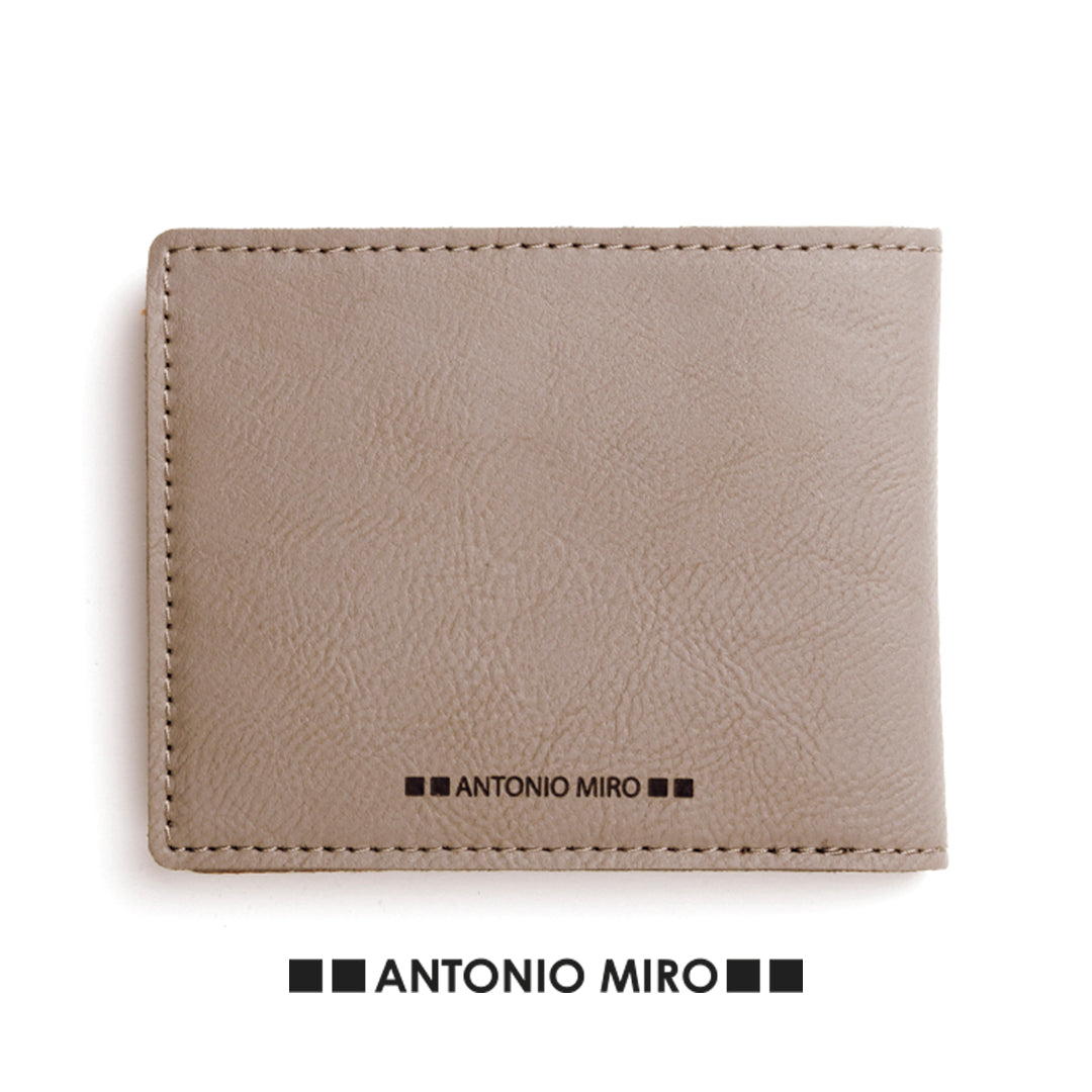 Portefeuille en cuir SARTIL taupe personnalisable