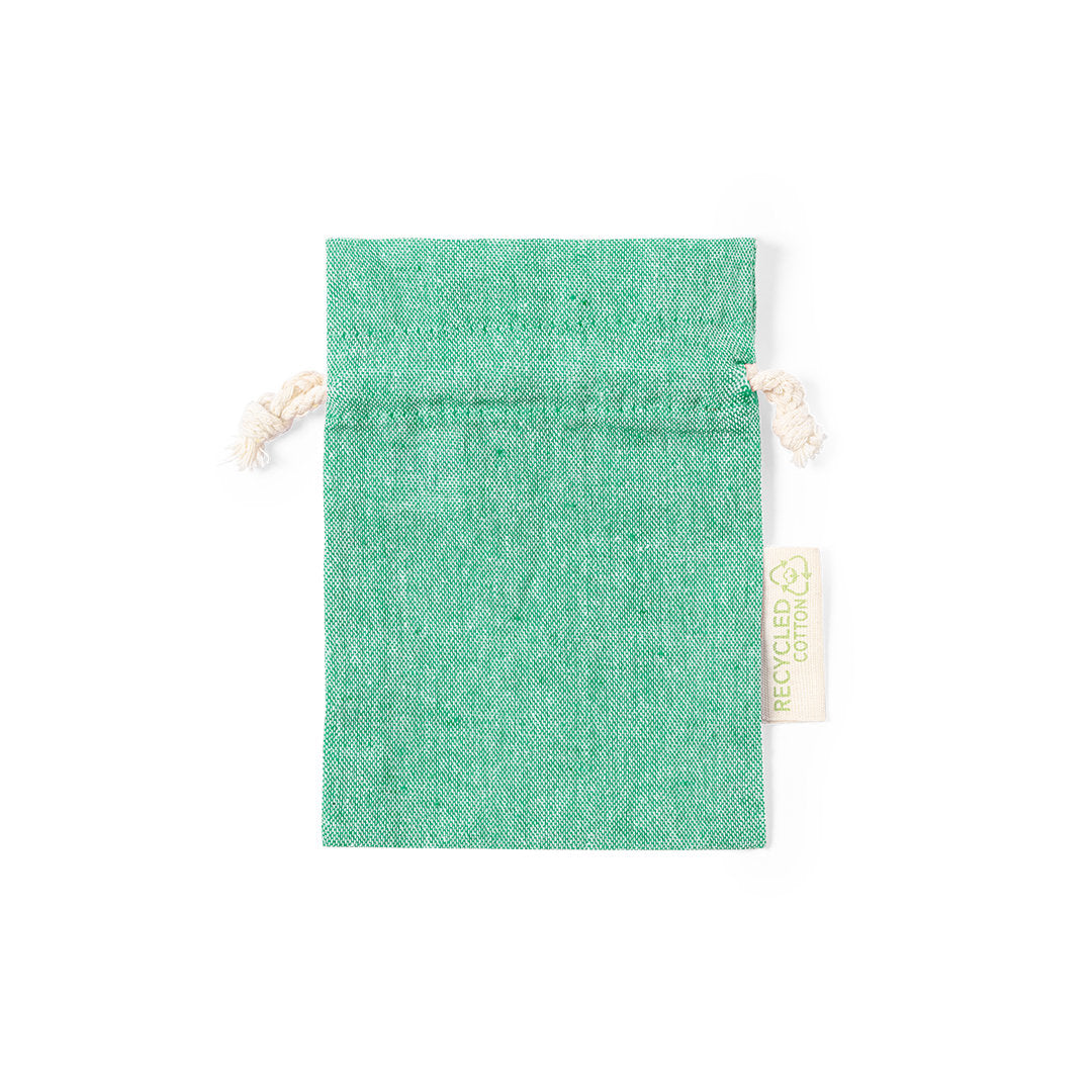 Sac de la gamme Nature, 100% coton recyclé GRS 120g/m2, avec cordon de fermeture, disponible dans plusieurs couleurs.