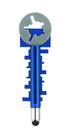Stylet bleu en forme de clé conçu pour les écrans tactiles