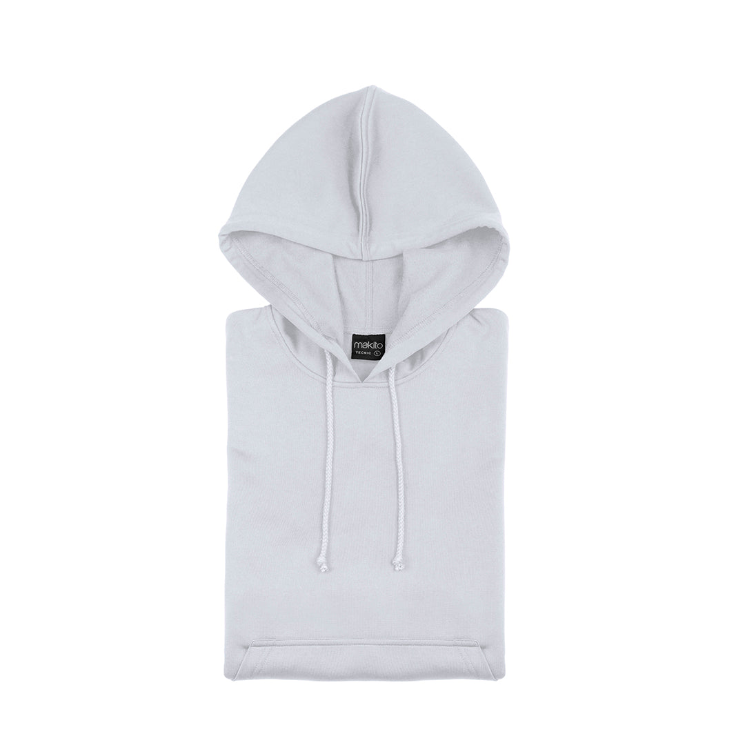 Sweat-Shirt blanc à capuche de 265g/m2 