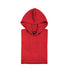Sweat-Shirt rouge avec capuche sur fond blanc 