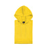 Sweat-Shirt jaune à capuche sur fond blanc 