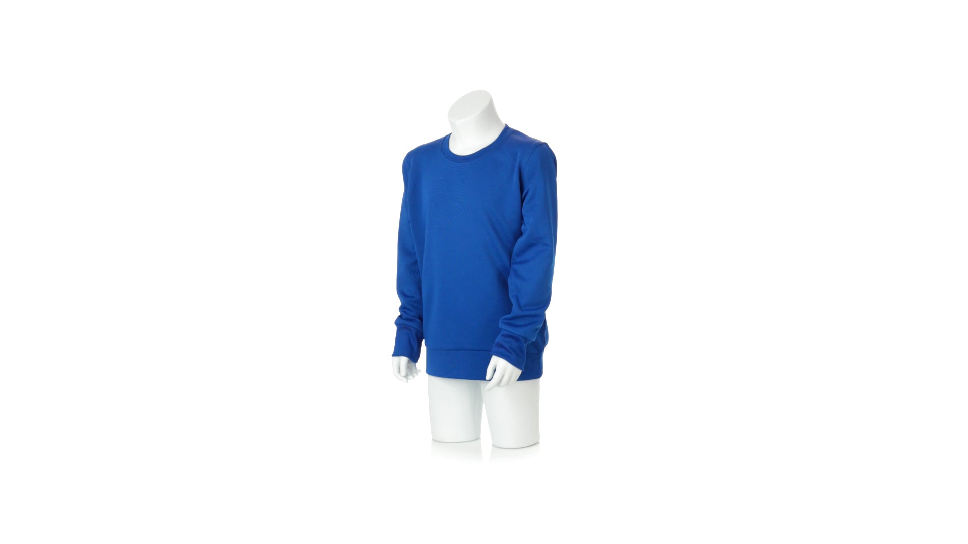 Sweat-Shirt manches longues bleu sur un mannequin 