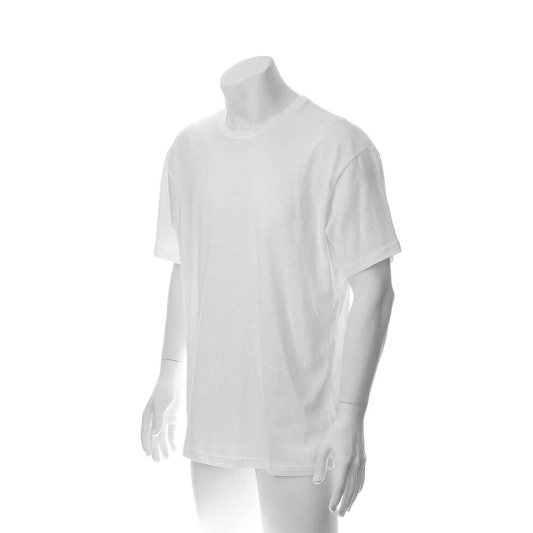 t-shirt blanc sur un mannequin vu de 3/4