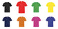 T-Shirt de plusieurs couleurs vives en coton 