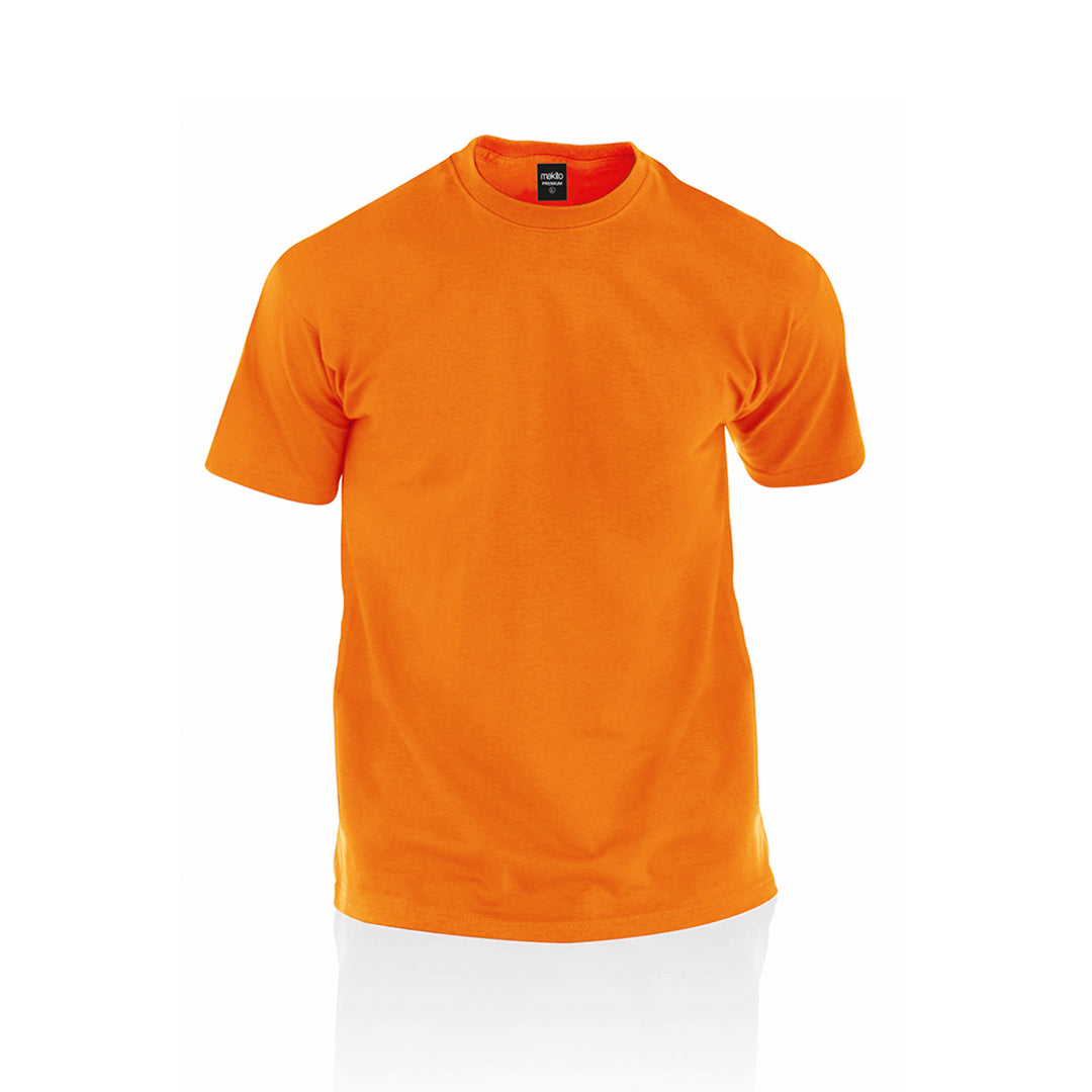  t-shirt orange pour adulte sur fond blanc 