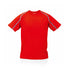 T-Shirt rouge avec des rayures grises 