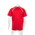T-Shirt rouge vu de dos avec des rayures 