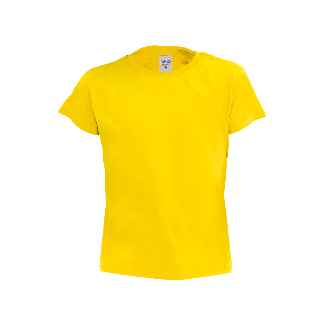 T-Shirt de couleur jaune avec un grammage de 135g/m2