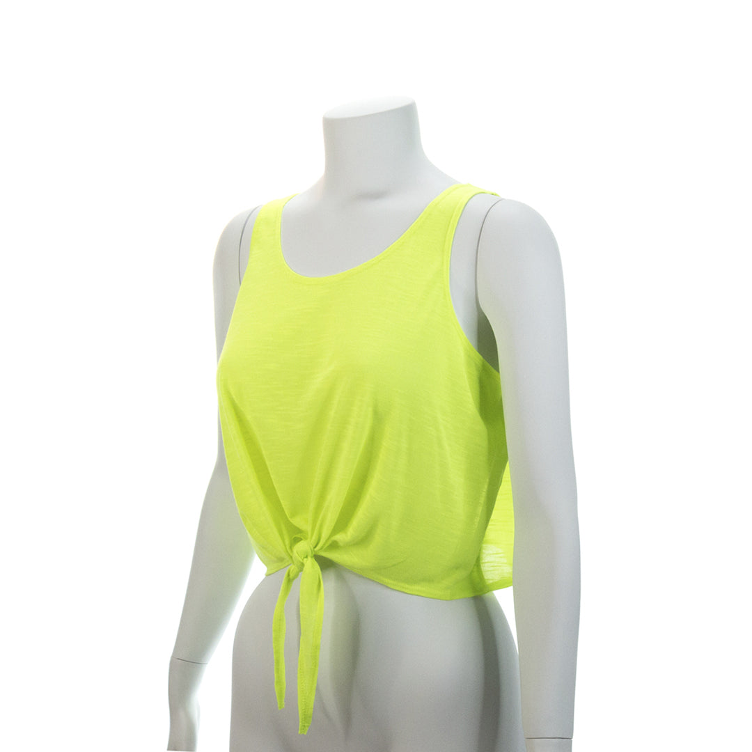 T-Shirt jaune avec nœud devant  