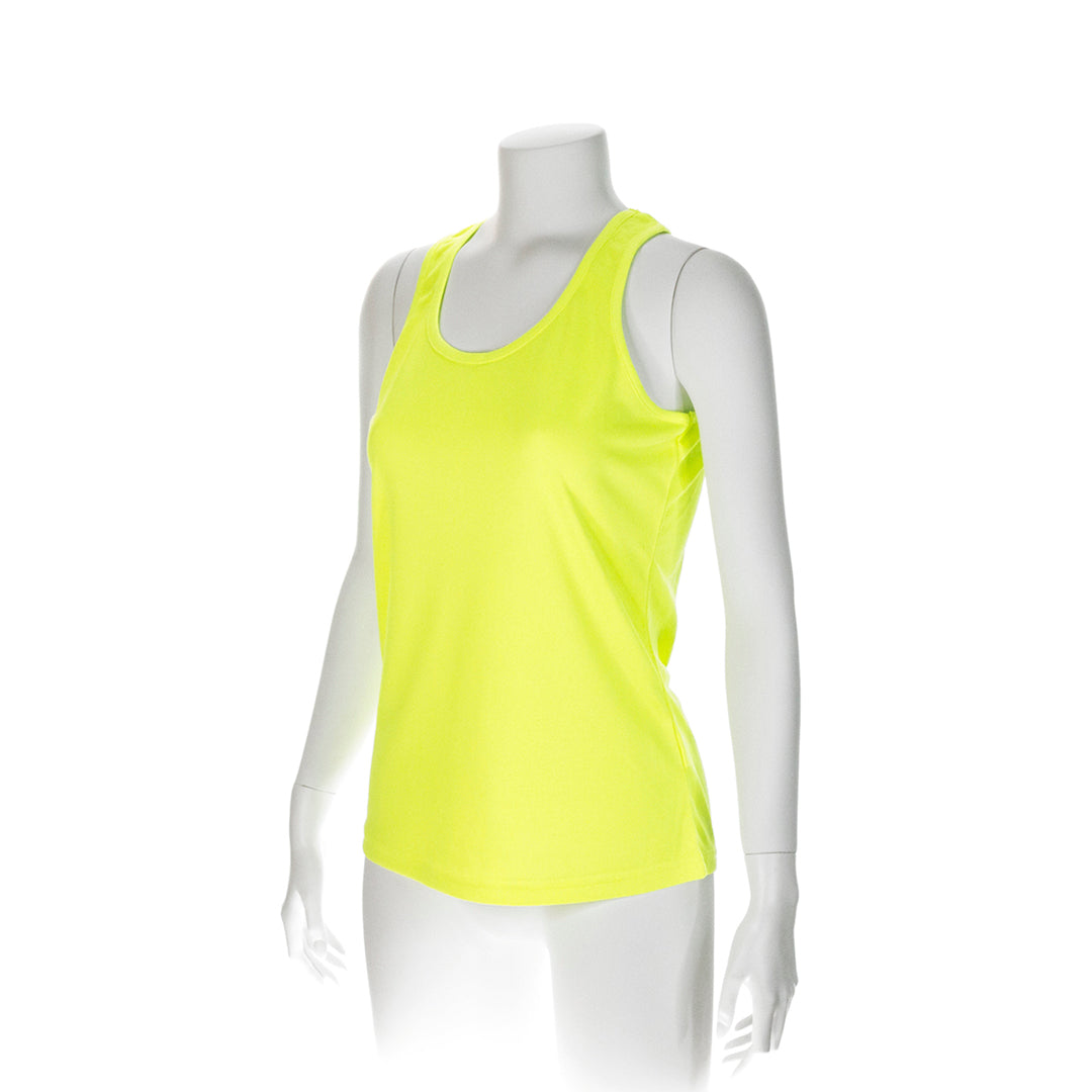 t-shirt jaune 100% respirant vu de 3/4