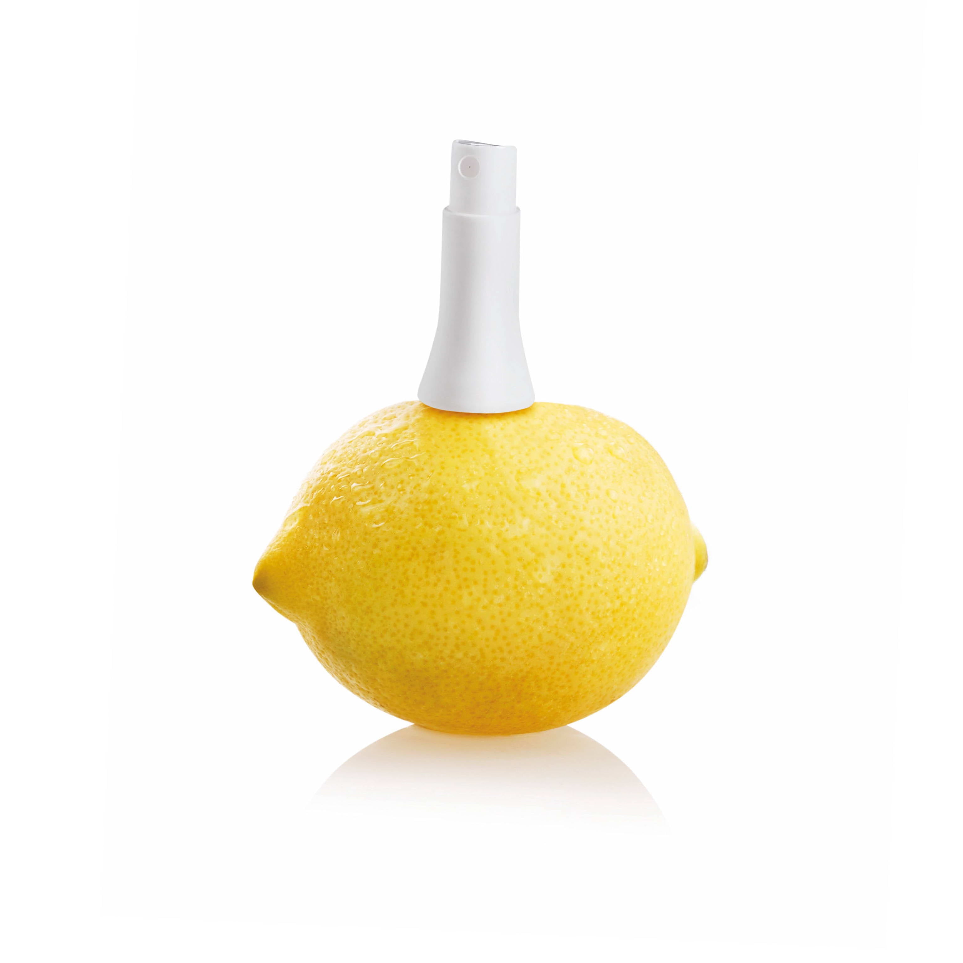 Vaporisateur jandres personnalisable blanc sur un citron