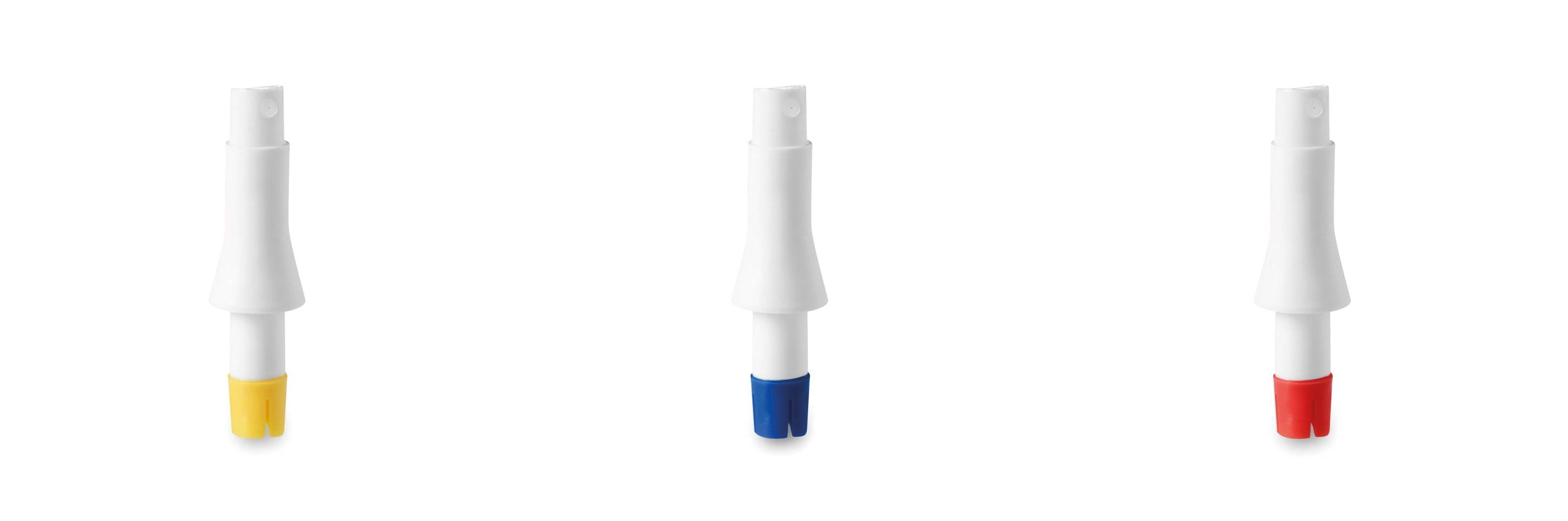 Vaporisateur jandres personnalisable blanc et bleu et blanc et jaune et blanc et rouge