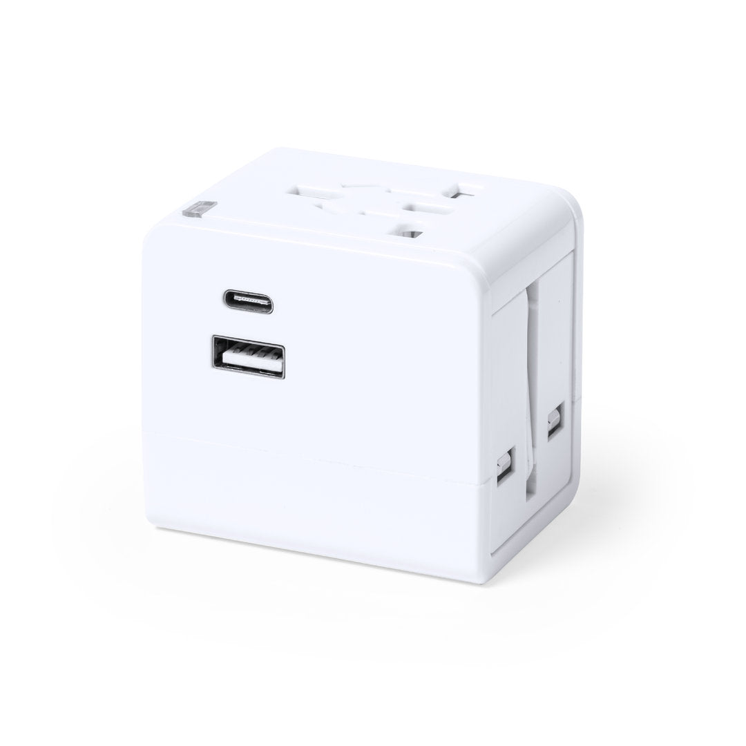 Adaptateur à prise rétractable avec charge rapide de 18w BEIGAR marquage logo