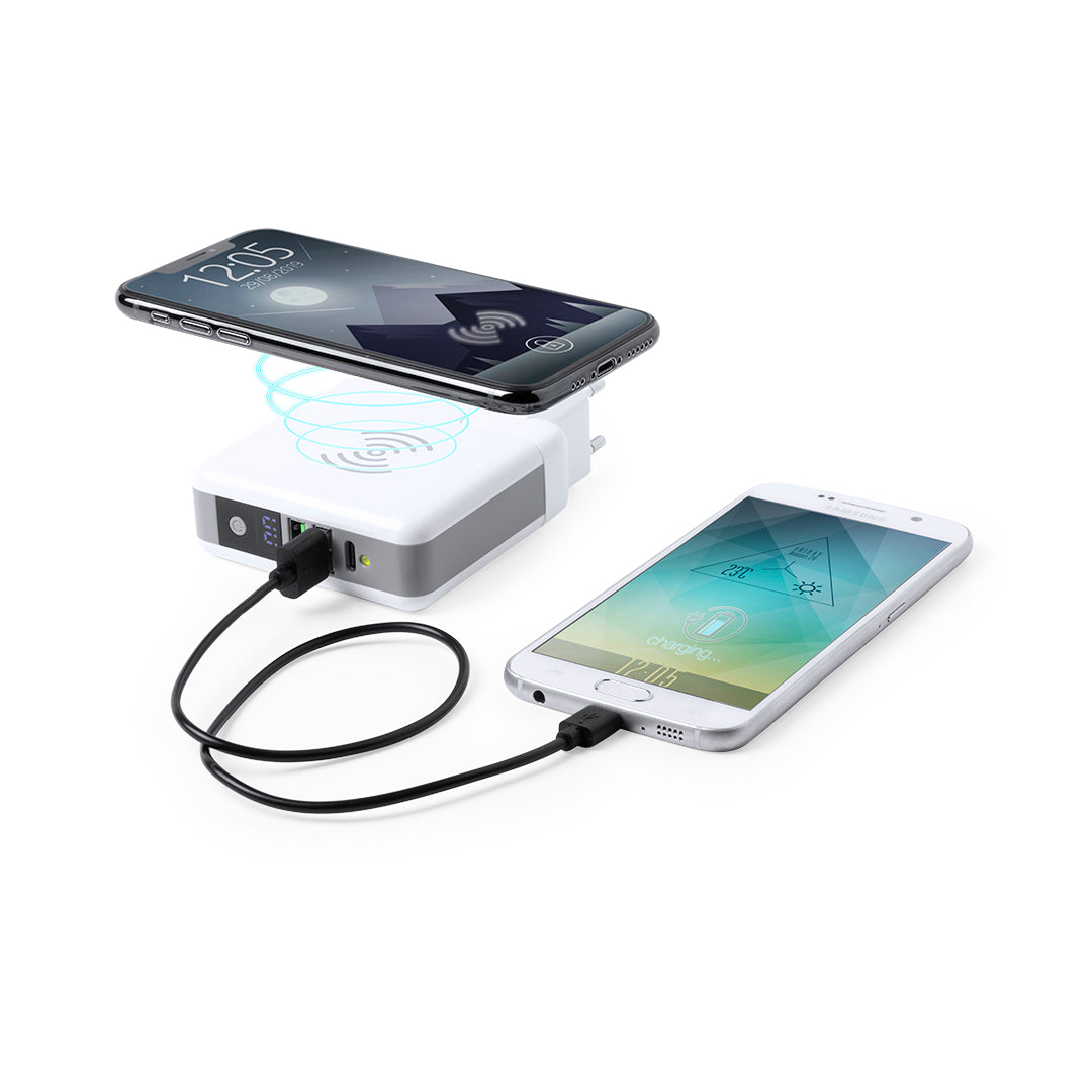 Adaptateur multifonction pour voyages, charge intégrée de 6 700 mAh TEIMPOR chargeur induction