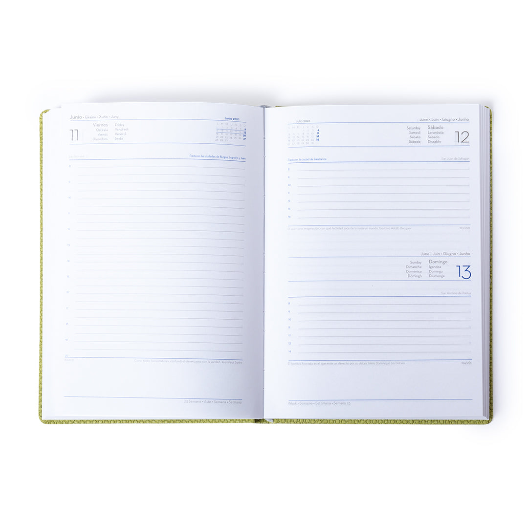 Agenda au format a5 en papier FREDEX personnalisable