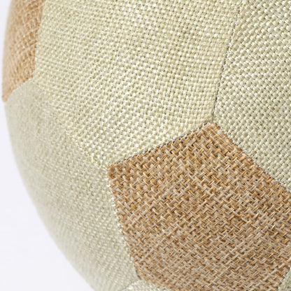 Ballon de football en polyester et PVC, design rétro avec panneaux naturels et marrons, taille FIFA 5
