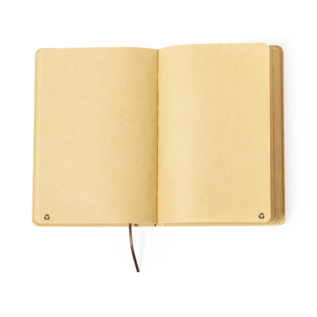 Bloc note a5, 100 feuilles, couverture rigide et carton recyclé KLAMAX personnalisable