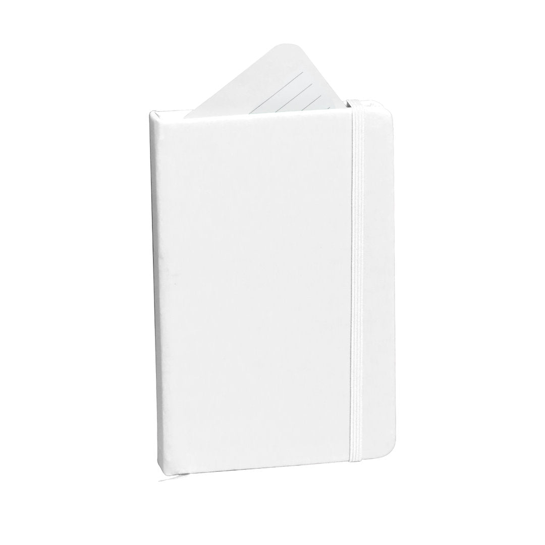 Bloc notes 100 feuilles, avec couverture rigide en similicuir KINELIN blanc