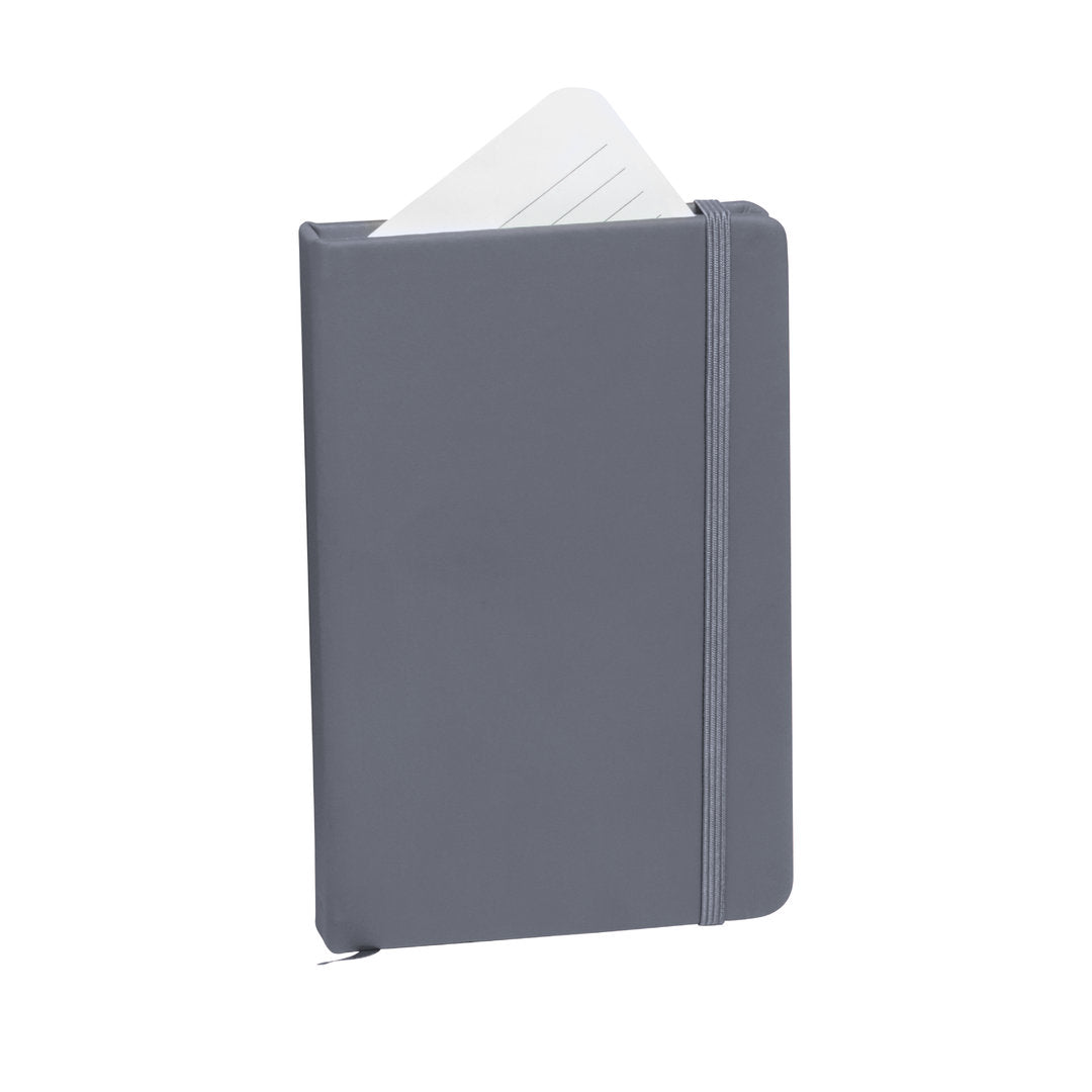 Bloc notes 100 feuilles, avec couverture rigide en similicuir KINELIN gris