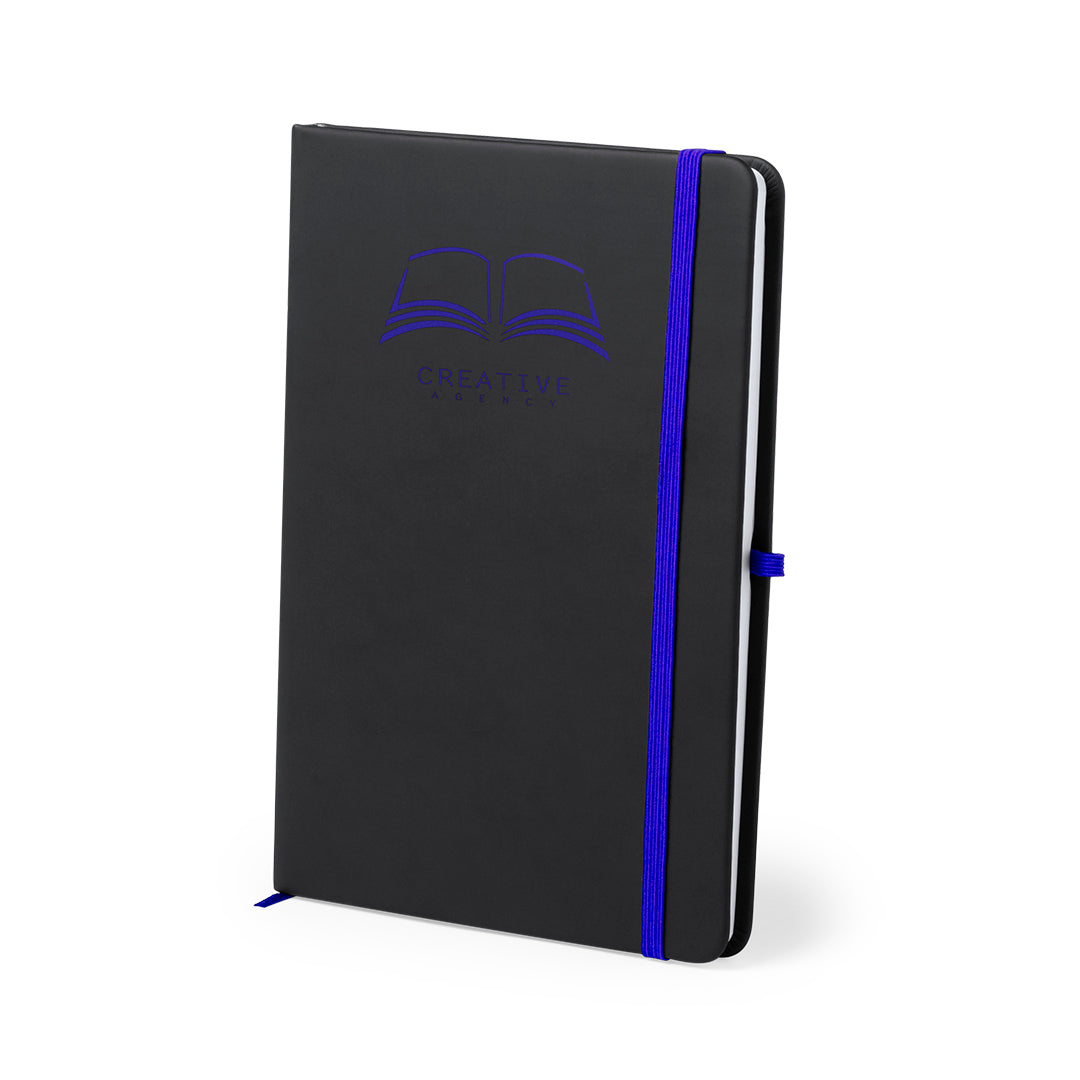 Bloc notes 100 feuilles, couverture rigide en similicuir KEFRON bleu