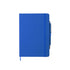 Bloc notes 100 feuilles, couverture rigide, stylo aluminium ROBIN bleu